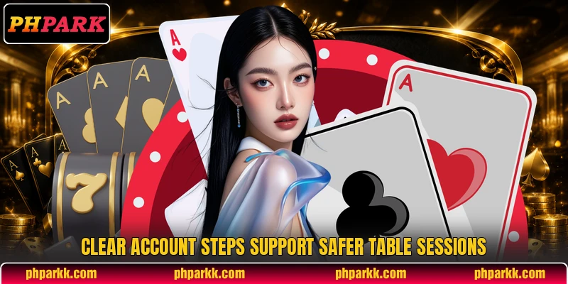 Clear account steps support safer table sessions Clear account steps support safer table sessions