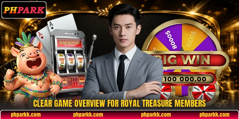 Clear game overview for Royal Treasure members