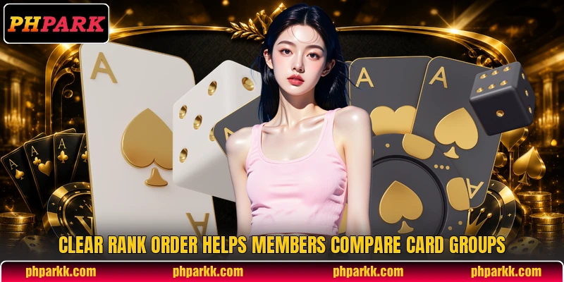 Clear rank order helps members compare card groups