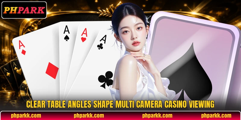 Clear table angles shape multi camera casino viewing