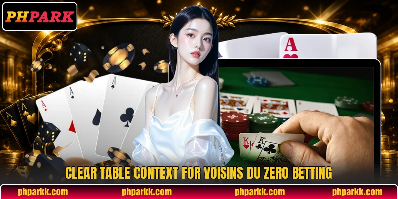 Clear table context for voisins du zero betting