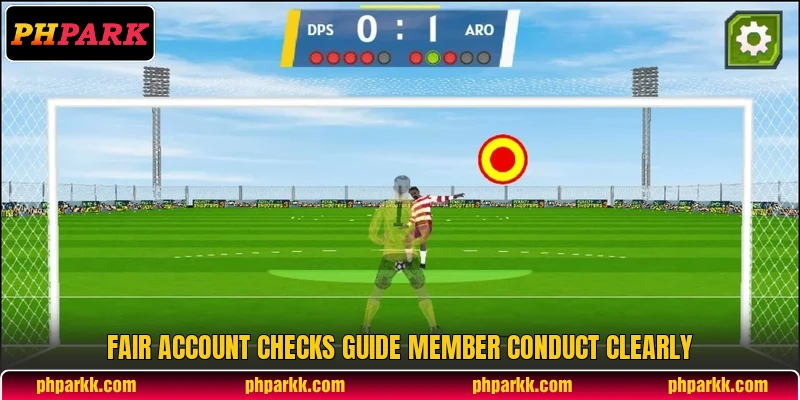 Fair account checks guide member conduct clearly Fair account checks guide member conduct clearly
