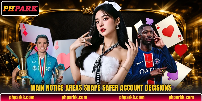 Main notice areas shape safer account decisions