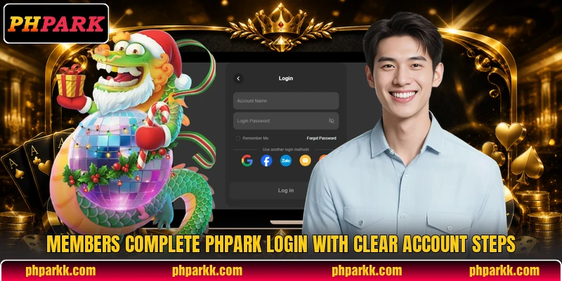 Members complete PHPARK login with clear account steps