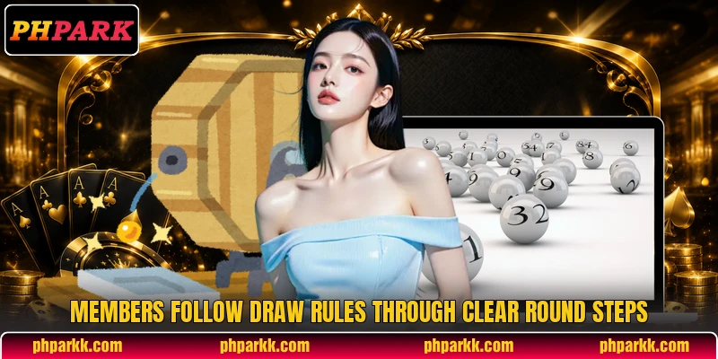 Members follow draw rules through clear round steps Members follow draw rules through clear round steps