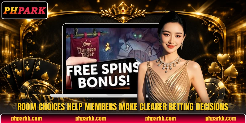Room choices help members make clearer betting decisions