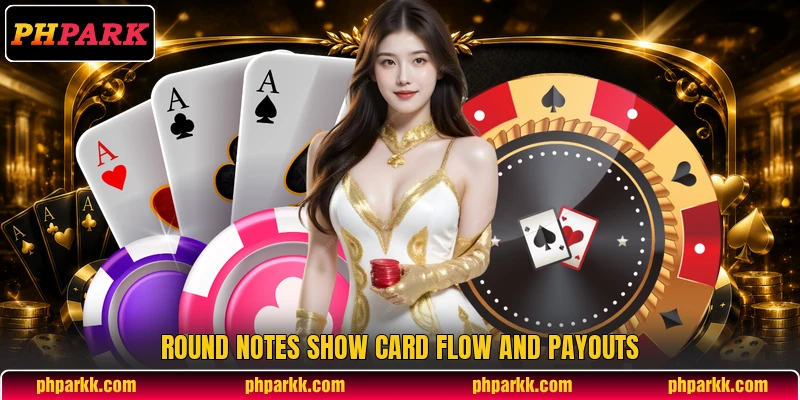 Round notes show card flow and payouts Round notes show card flow and payouts