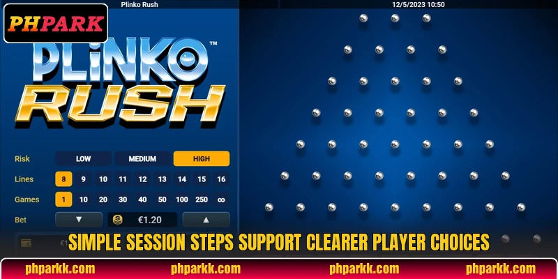 Simple session steps support clearer player choices Simple session steps support clearer player choices